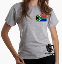 Baby look blusa Feminina ou Camiseta Unissex bandeira Africa do sul