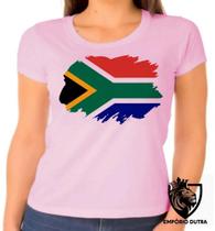 Baby look blusa Feminina ou Camiseta Unissex bandeira Africa do sul