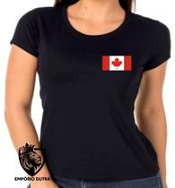 Baby look blusa Feminina ou Camiseta Unissex bandeira Canadá america norte