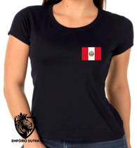 Baby look blusa Feminina ou Camiseta Unissex bandeira Peru america latina