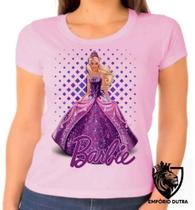 Baby look blusa Feminina ou Camiseta Unissex Barbie roxa boneca Baby look blusa Feminina ou Camiseta Unissex Barbie roxa boneca