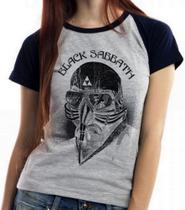 Baby look blusa feminina ou Camiseta unissex Black Sabbath