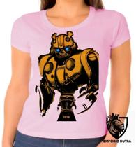 Baby look blusa Feminina ou Camiseta Unissex Bumblebee fusca transformers robo