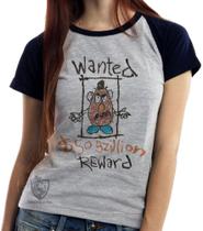 Baby Look Blusa Feminina ou Camiseta Unissex Cabeça de batata wanted