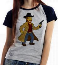 Baby look blusa Feminina ou Camiseta Unissex Chuck Norris Simpsons Baby look blusa Feminina ou Camiseta Unissex Chuck Norris Simpsons