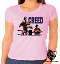 Baby look blusa Feminina ou Camiseta Unissex Creed balboa boxe Baby look blusa Feminina ou Camiseta Unissex Creed balboa boxe