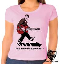 Baby look blusa Feminina ou Camiseta Unissex De volta para o futuro Marty guitarra Baby look blusa Feminina ou Camiseta Unissex De volta para o futuro Marty guitarra