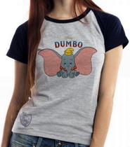 Baby look blusa feminina ou Camiseta unissex Dumbo desenho