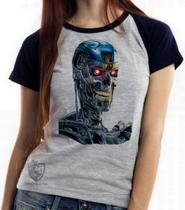 Baby look blusa Feminina ou Camiseta Unissex Exterminador do Futuro T800 Baby look blusa Feminina ou Camiseta Unissex Exterminador do Futuro T800