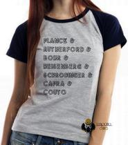 Baby look blusa feminina ou Camiseta unissex Físicos quânticos