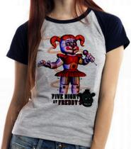 Baby look blusa feminina ou Camiseta unissex Five Nights at Freddy's Circusbaby