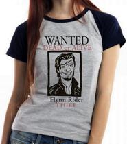 Baby look blusa feminina ou Camiseta unissex Flynn Rider Enrolados