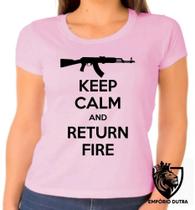 Baby look blusa Feminina ou Camiseta Unissex Fuzil arma pistola ak 47 keep calm Baby look blusa Feminina ou Camiseta Unissex Fuzil arma pistola ak 47 keep calm