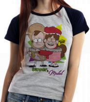 Baby look blusa Feminina ou Camiseta Unissex Gravity Falls Mabel Dipper Baby look blusa Feminina ou Camiseta Unissex Gravity Falls Mabel Dipper