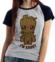 Baby look blusa feminina ou Camiseta unissex Groot Bebê