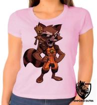 Baby look blusa Feminina ou Camiseta Unissex GROOT ROCKET guardioes