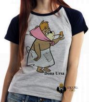Baby look blusa feminina ou Camiseta unissex Hanna Barbera Dona Ursa Baby look blusa feminina ou Camiseta unissex Hanna Barbera Dona Ursa