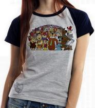 Baby look blusa feminina ou Camiseta unissex Hanna Barbera personagens IV