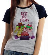 Baby look blusa feminina ou Camiseta unissex Happy Tree Friends Spaguetti