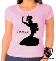 Baby look blusa Feminina ou Camiseta Unissex Johnny 5 robo filme android Baby look blusa Feminina ou Camiseta Unissex Johnny 5 robo filme android