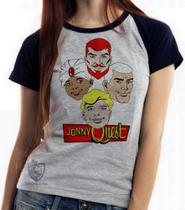 Baby look blusa Feminina ou Camiseta Unissex Jonny Quest cabeças Baby look blusa Feminina ou Camiseta Unissex Jonny Quest cabeças