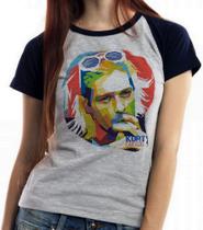 Baby look blusa feminina ou Camiseta unissex Kurt Cobain nirvana