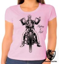 Baby look blusa Feminina ou Camiseta Unissex Moto way to hell harley davidson Baby look blusa Feminina ou Camiseta Unissex Moto way to hell harley davidson