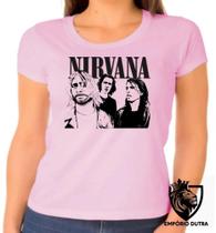 Baby look blusa Feminina ou Camiseta Unissex Nirvana banda kurt cobain rock musica Baby look blusa Feminina ou Camiseta Unissex Nirvana banda kurt cobain rock musica