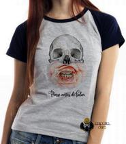 Baby look blusa feminina ou Camiseta unissex Pense antes de falar Baby look blusa feminina ou Camiseta unissex Pense antes de falar