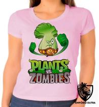 Baby look blusa Feminina ou Camiseta Unissex plants vs zombies game android brocolis