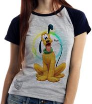 Baby look blusa Feminina ou Camiseta Unissex Pluto cachorro Mickey