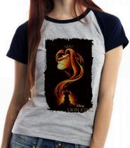 Baby look blusa feminina ou Camiseta unissex Rei Leão Mufasa Simba