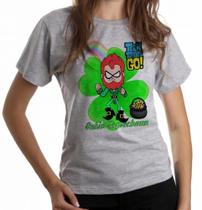 Baby look blusa Feminina ou Camiseta Unissex Robin jovens titãs Leprechaun titan go Baby look blusa Feminina ou Camiseta Unissex Robin jovens titãs Leprechaun titan go