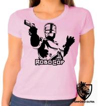 Baby look blusa Feminina ou Camiseta Unissex Robocop policia arma pistola robo Baby look blusa Feminina ou Camiseta Unissex Robocop policia arma pistola robo