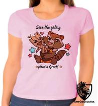 Baby look blusa Feminina ou Camiseta Unissex Salve galáxia plante Groot rocket Baby look blusa Feminina ou Camiseta Unissex Salve galáxia plante Groot rocket