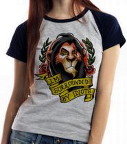 Baby look blusa feminina ou Camiseta unissex Scar Cercado por Idiotas Baby look blusa feminina ou Camiseta unissex Scar Cercado por Idiotas