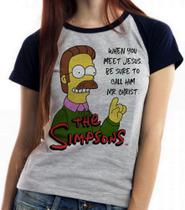 Baby look blusa Feminina ou Camiseta Unissex Simpsons Flanders Baby look blusa Feminina ou Camiseta Unissex Simpsons Flanders