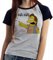 Baby look blusa Feminina ou Camiseta Unissex Simpsons Nelson Baby look blusa Feminina ou Camiseta Unissex Simpsons Nelson