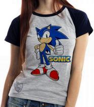 Baby look blusa feminina ou Camiseta unissex Sonic II