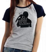 Baby look blusa feminina ou Camiseta unissex The Walking Dead Afraid