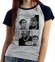 Baby Look Blusa Feminina ou Camiseta Unissex Tony Stark Peter Parker