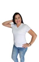 Baby look branca básica malha fria