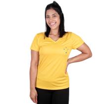 Baby Look Brasil Copa 2022 Feminina Amarelo