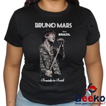 Baby Look Bruno Mars 100% Algodão Live in Brazil 2024 Blusa Feminina Bruninho Brasil Pop Geeko 04