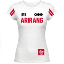 Baby Look BTS Arirang Kpop Feminina Premium 100% Algodão Estampada