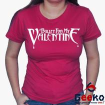 Baby Look Bullet for My Valentine 100% Algodão - Blusa Feminina Rock - Geeko