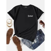 Baby Look Camisa Feminina Escrita Jesus” Letra Style Lançamento. Baby Look Camisa Feminina Escrita Jesus” Letra Style Lançamento.