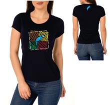 Baby Look Camiseta feminina Abstrato black G