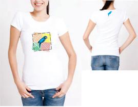 Baby Look Camiseta Feminina Abstrato White GG
