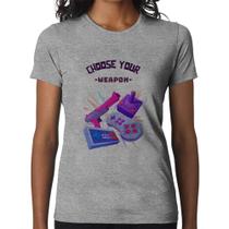 Baby Look Choose your weapon - Foca na Moda